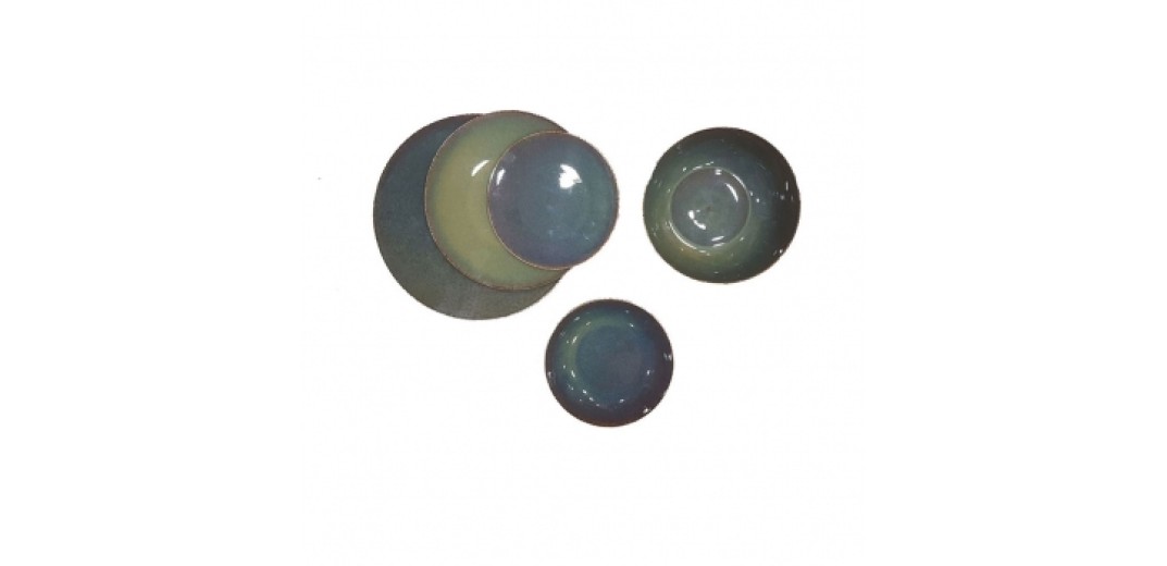Cryspo Trio Emerald Green Glossy Σερβίτσιο Πορσελάνης 20 τεμ.
