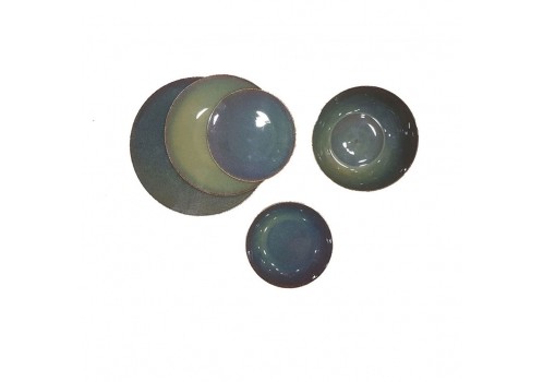 Cryspo Trio Emerald Green Glossy Σερβίτσιο Πορσελάνης 20 τεμ.