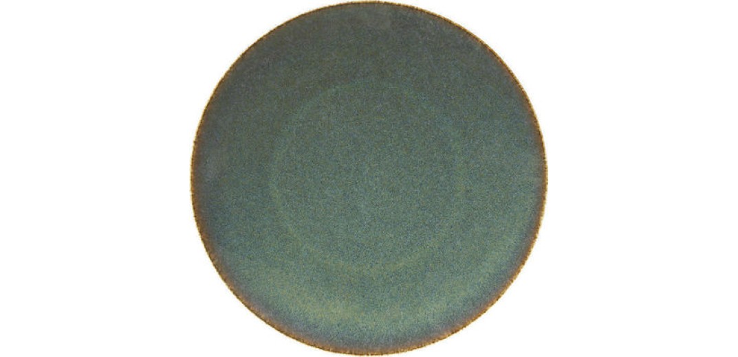 Cryspo Trio Πιατέλα σερβιρίσματος Emerald Green Glossy Στρογγυλή 32cm