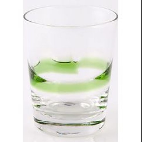 Χειροποίητα ποτήρια whiskey X-Treme Green από φυσητό γυαλί (σετ 6 τεμ.)