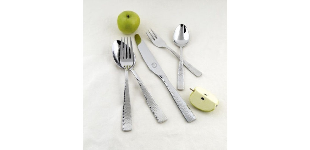 Cryspo Trio Hammered Μαχαιροπήρουνα σετ 30τμχ σε κουτί δώρου