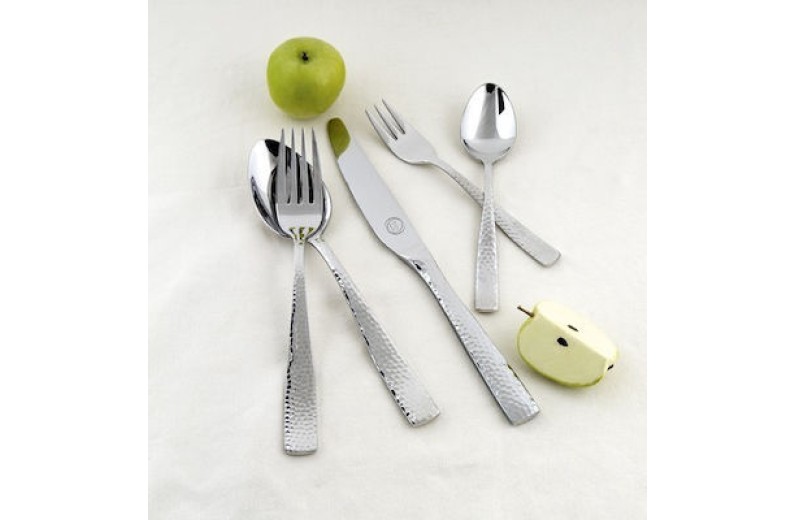 Cryspo Trio Hammered Μαχαιροπήρουνα σετ 72τμχ σε ξύλινη θήκη