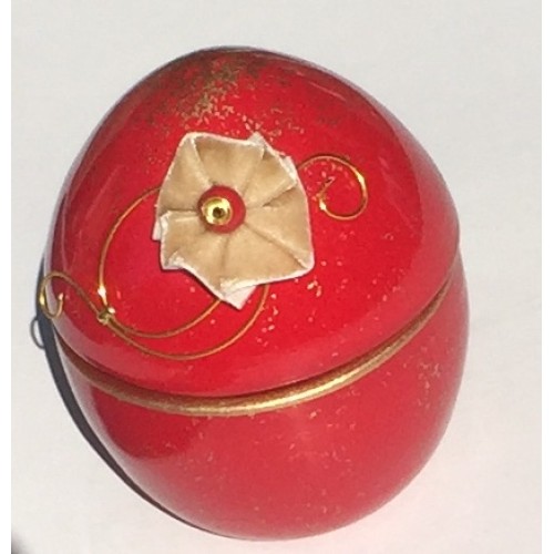 Αυγό χειροποίητο ανοιγόμενο Velvet red 9X13 εκ.