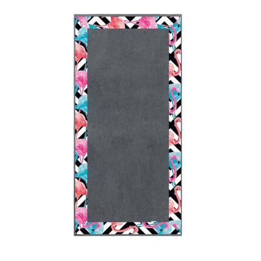 Πετσέτα Θαλάσσης Flamingo Anthracite 85X175 Feel and Touch