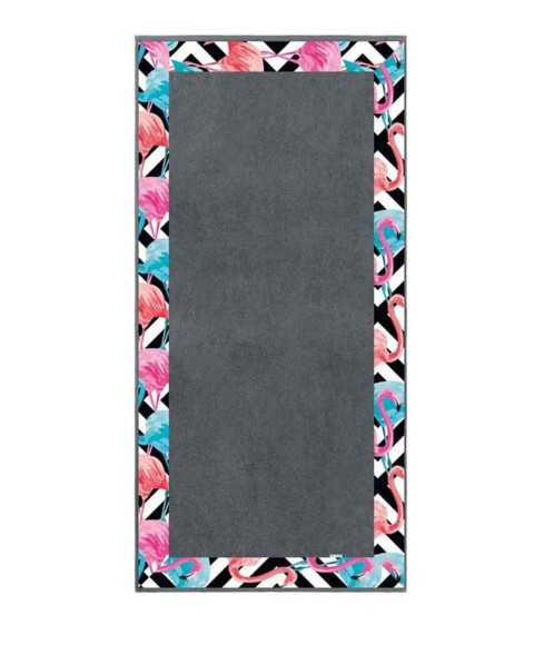 Πετσέτα Θαλάσσης Flamingo Anthracite 85X175 Feel and Touch