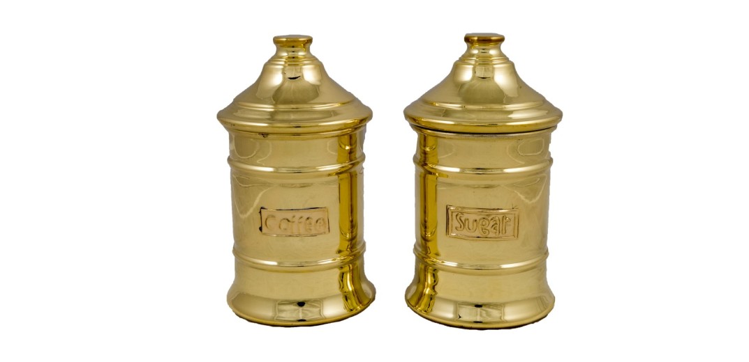 Δοχείο για ζάχαρη ή καφέ ορειχάλκινο, χειροποίητο Mediterranean Art