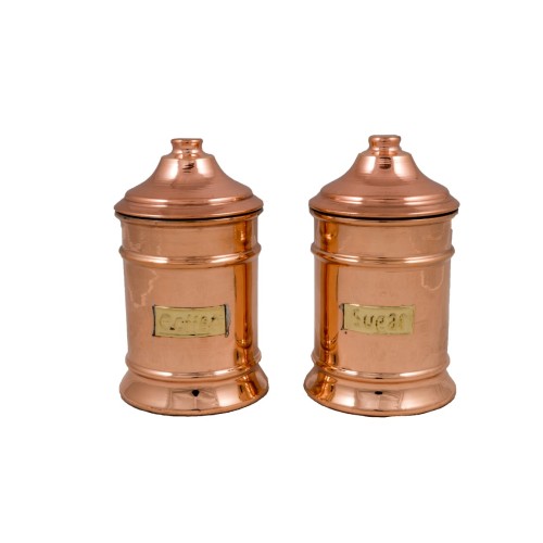 Δοχείο για ζάχαρη ή καφέ χάλκινο, χειροποίητο Mediterranean Art