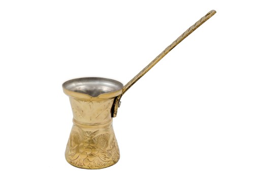 Σκαλιστό ορειχάλκινο μπρίκι 6X8,40 cm. (160ml) Mediterranean Art