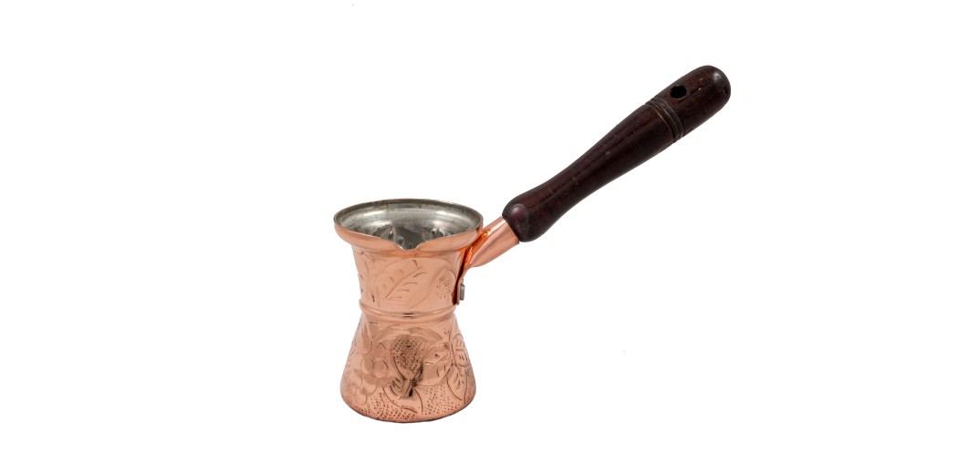 Σκαλιστό χάλκινο μπρίκι 5,3X7,40 cm. (100ml) Mediterranean Art