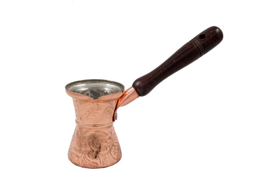 Σκαλιστό χάλκινο μπρίκι 5,3X7,40 cm. (100ml) Mediterranean Art