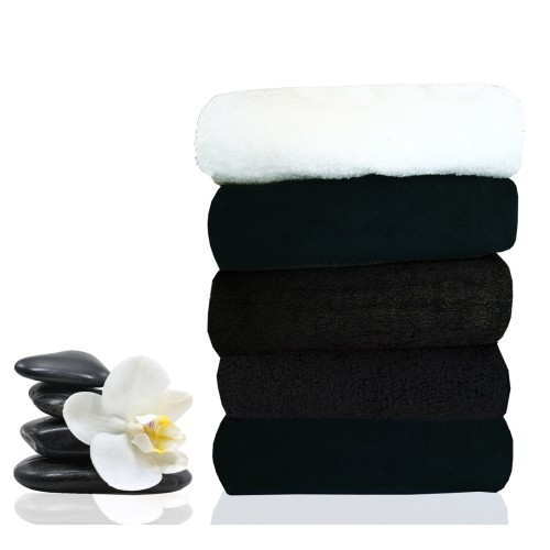 Πετσέτα κομμωτηρίου-spa μαύρη INDANTHRENE 50X90