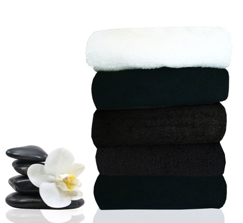 Πετσέτα κομμωτηρίου-spa μαύρη INDANTHRENE 50X90