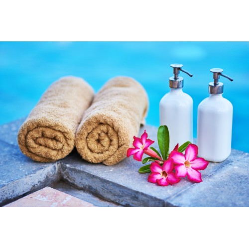 Πετσέτα πισίνας-spa μπεζ 75X150