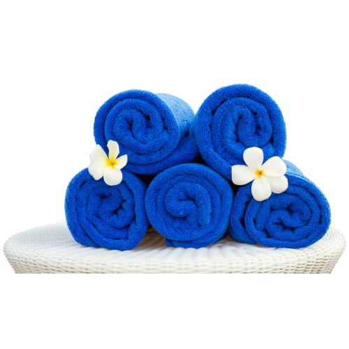 Πετσέτα πισίνας-spa μπλε ρουά 75X150