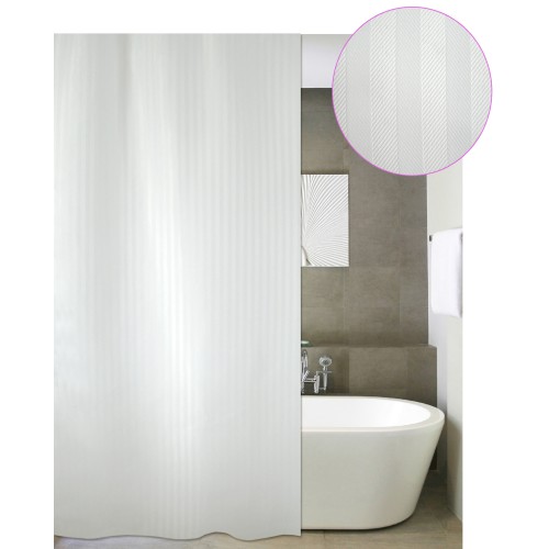 Κουρτίνα μπάνιου ξενοδοχείου LUXOR λευκό 180X200