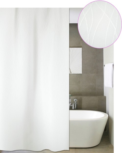 Κουρτίνα μπάνιου ξενοδοχείου BERLIN λευκό 180X200
