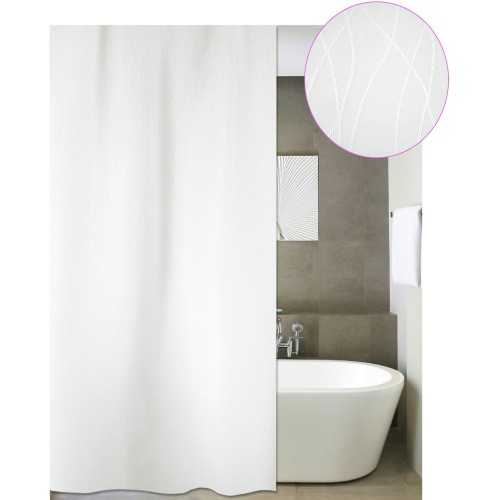 Κουρτίνα μπάνιου ξενοδοχείου BERLIN λευκό 180X180