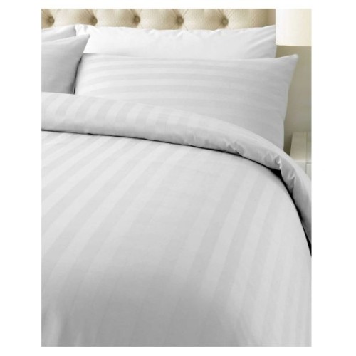 Παπλωματοθήκη ξενοδοχείου μονή 160X240 με ρίγα 2 εκ. 100% Βαμβακοσατέν Τ300