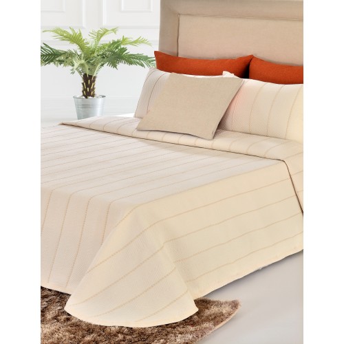 Κουβέρτα AUREA εκρού 80% βαμβάκι 20% polyester 240X270