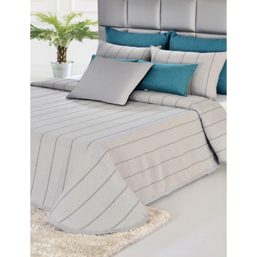 Κουβέρτα AUREA γκρι 80% βαμβάκι 20% polyester 240X270