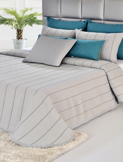 Κουβέρτα AUREA γκρι 80% βαμβάκι 20% polyester 240X270