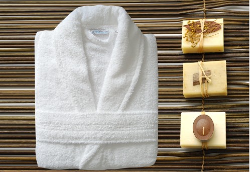 Μπουρνούζι σμόκιν γιακά LARGE 100% βαμβακερό 450 gr/m2