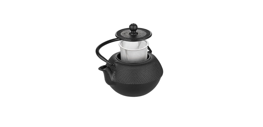 Τσαγιέρα από μαντέμι σε μαύρο χρώμα Oriental (0,7 Lt.) by Dinox