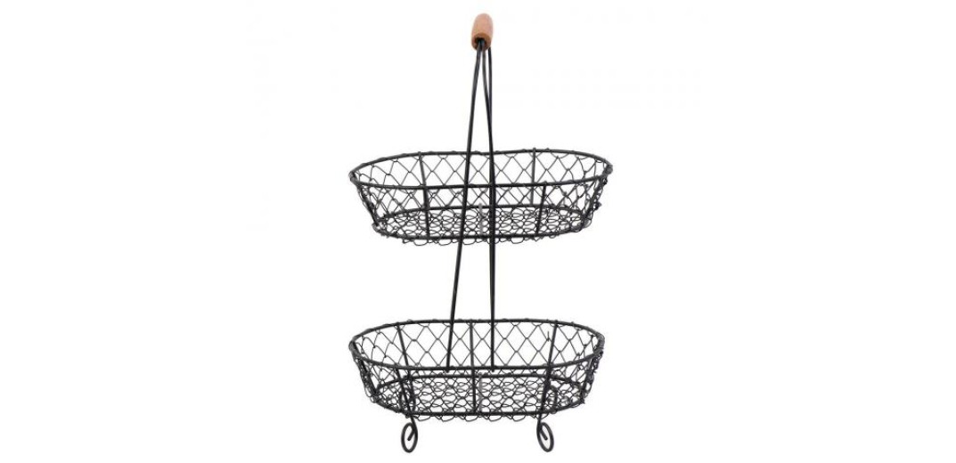 ΦΡΟΥΤΙΕΡΑ ΜΕΤΑΛ. 2 ΕΠΙΠΕΔ. ΜΑΥΡΟ 23Χ16Χ36ΕΚ.