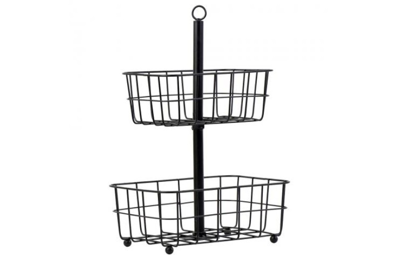 ΦΡΟΥΤΙΕΡΑ ΜΕΤΑΛ. 2 ΕΠΙΠΕΔ. ΜΑΥΡΟ 28Χ19Χ41ΕΚ.