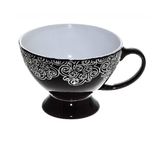 VIENNA ΜΠΩΛ ΜΕ ΠΟΔΙ ΚΑΙ ΛΑΒΗ ΜΑΥΡΟ 320ML 13.3x9.5 Κ6/Μ24