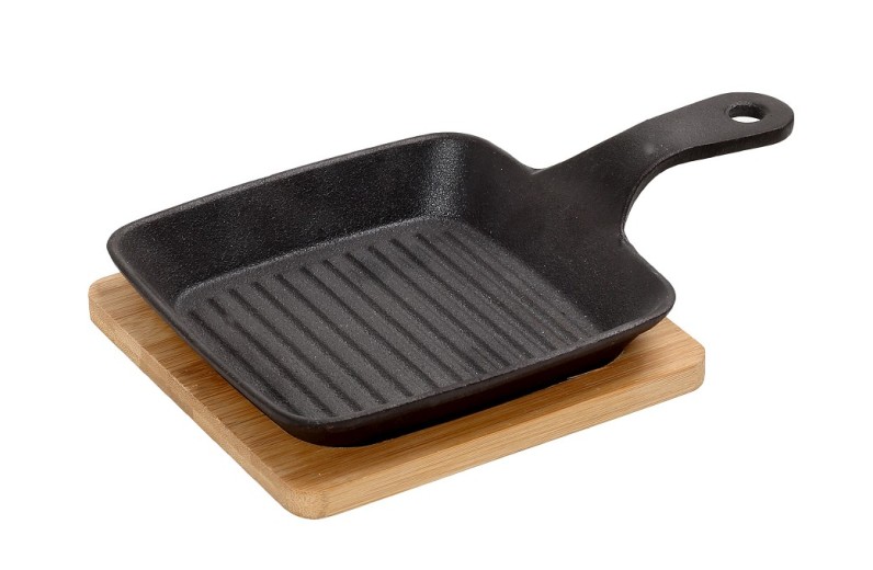 ΤΗΓΑΝΑΚΙ ΤΕΤΡ. CAST-IRON ΜΑΥΡΟ 24Χ16Χ5ΕΚ ΜΕ ΒΑΣΗ B
