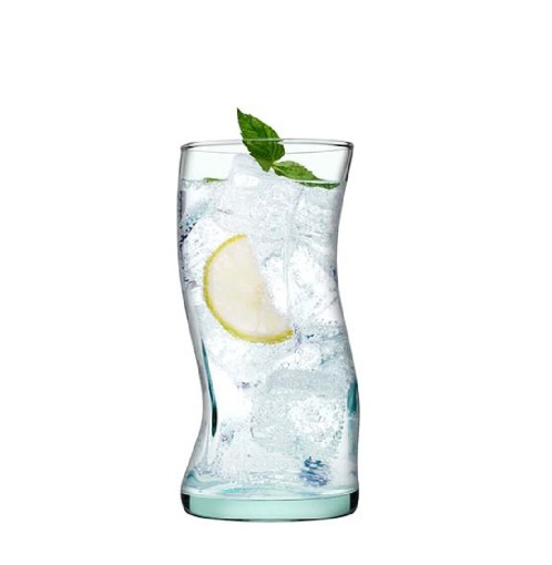 AMORF LONG DRINK 440CC H: 15 D: 7CM MADE OF RECYCLED GLASS P/840