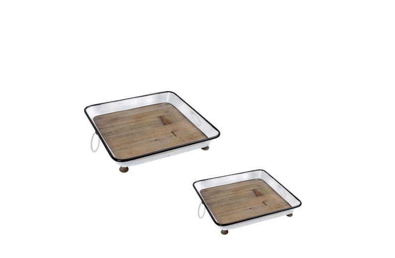 ΔΙΣΚΟΣ ΜΕΤΑΛ.ΛΕΥΚΟΣ  ΤΕΤΡΑΓ. ΜΕ ΞΥΛ.ΠΑΤΟ&ΛΑΒΕΣ S/2 38,5Χ38,5Χ9/32,5Χ32,5Χ9ΕΚ