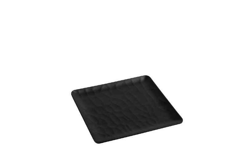 BLACK  ΠΙΑΤΟ ΡΗΧΟ ΤΕΤΡΑΓ. 18ΕΚ WAVY MATTE ΜΕΛΑΜΙΝΗΣ