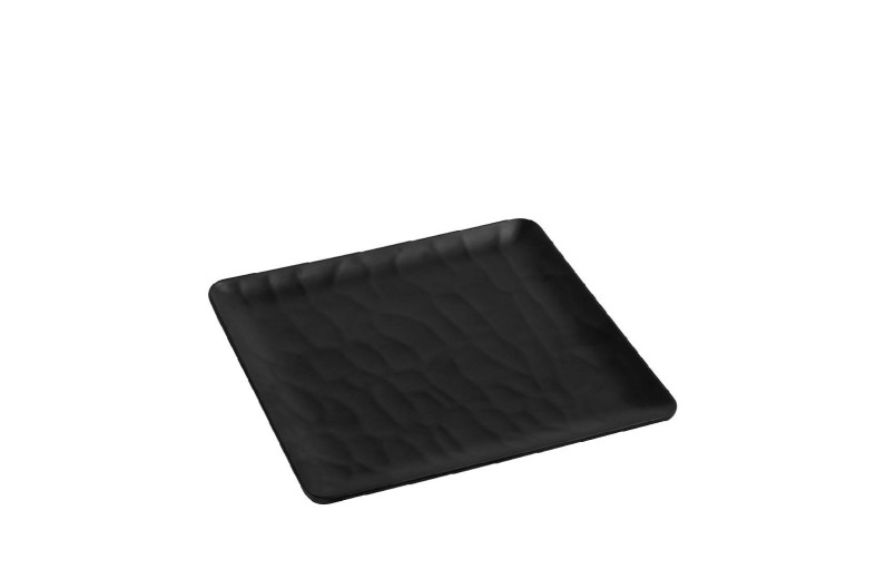 BLACK  ΠΙΑΤΟ ΡΗΧΟ ΤΕΤΡΑΓ. 22ΕΚ WAVY MATTE ΜΕΛΑΜΙΝΗΣ