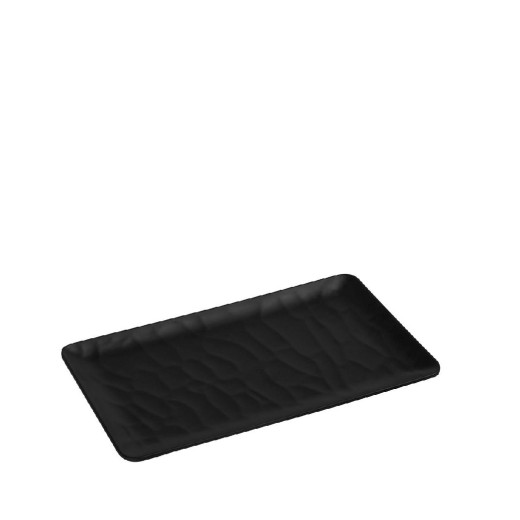 BLACK ΠΙΑΤΕΛΑ ΟΡΘΟΓ. 26Χ15ΕΚ WAVY MATTE ΜΕΛΑΜΙΝΗΣ