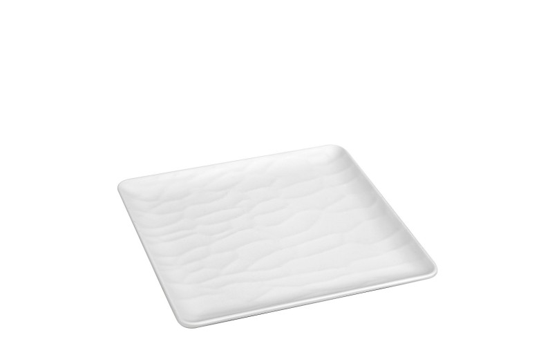 WHITE  ΠΙΑΤΟ ΡΗΧΟ ΤΕΤΡΑΓ. 26ΕΚ WAVY MATTE ΜΕΛΑΜΙΝΗΣ