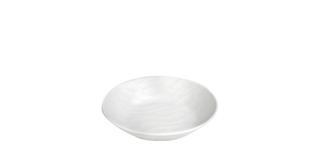 WHITE ΠΙΑΤΟ ΒΑΘΥ ΣΤΡΟΓΓ. 19ΕΚ WAVY MATTE ΜΕΛΑΜΙΝΗΣ