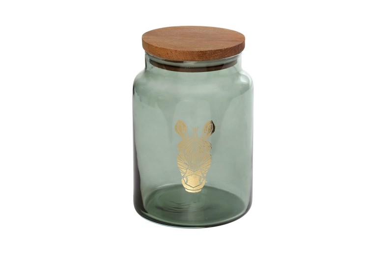 JUNGLE ZEBRA ΠΡΑΣΙΝΟ ΔΟΧΕΙΟ ΜΕ ΚΑΠΑΚΙ 890ML 10X14,5EK.