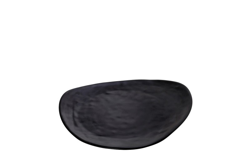 BLACK ΠΙΑΤΟ  ΤΡΙΓ.33Χ33Χ2ΕΚ WAVY MATTE ΜΕΛΑΜΙΝΗΣ