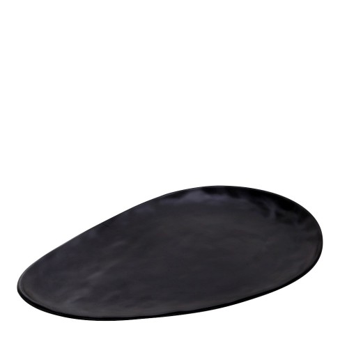 BLACK   ΠΙΑΤΕΛΑ ΤΡΙΓ .28Χ40Χ2ΕΚ WAVY MATTE ΜΕΛΑΜΙΝΗΣ