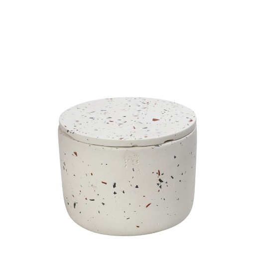 ΔΟΧΕΙΟ ΜΕΣΑΙΟ ΚΥΛΙΝΔΡΙΚΟ ΜΕ ΚΑΠΑΚΙ  ΜΩΣΑΙΚΟ ΛΕΥΚΟ 10Χ10Χ9ΕΚ