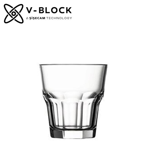 V-BLOCK CASABLANCA WHISKY TEMPERED 265CC 9.15CM P/1080 GB6.OB24.
