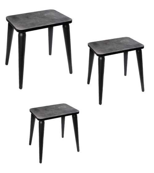 ΤΡΑΠΕΖΑΚΙ ΟΡΘΟΓ. SET/3 ΓΚΡΙ MDF 60-45-30ΕΚ