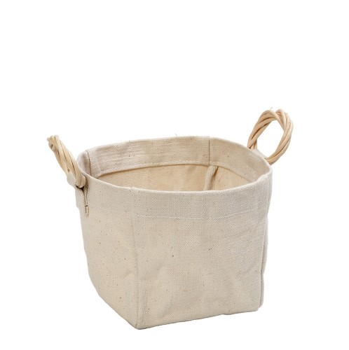 ΔΟΧΕΙΟ COTTON ΜΕ ΛΑΒΗ RATTAN 15Χ15Χ15ΕΚ
