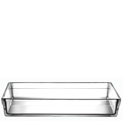 BORCAM RECT. TRAY TEMPERED 36,7X25,7X6CM 4350CC P/144 GB1.OB6.