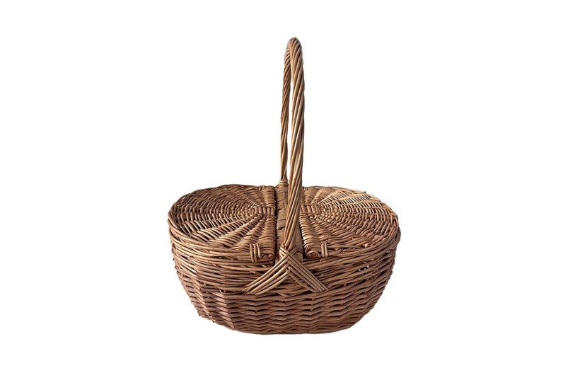 ΚΑΛΑΘΙ ΨΑΘΙΝΟ ΜΕ ΚΑΠΑΚΙ ΟΒΑΛ ΜΠΕΖ 42Χ28,5Χ45ΕΚ