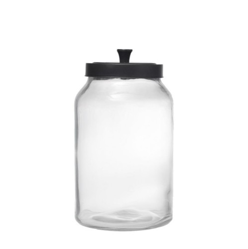 ΓΥΑΛΙΝΟ ΔΟΧΕΙΟ ΜΕ ΜΕΤΑΛΛΙΚΟ ΚΑΠΑΚΙ XL 4LT 14,5Χ14,5Χ28ΕΚ