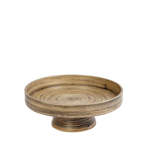 BALI ΣΤΡΟΓΓΥΛΟΣ ΔΙΣΚΟΣ BAMBOO ΜΕ ΠΟΔΙ 30Χ12ΕΚ