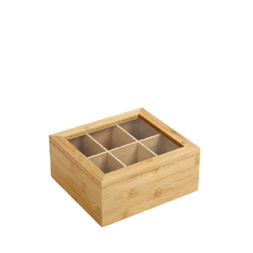 ΚΟΥΤΙ ΜΕ ΚΑΠ. 6-ΘΕΣΕΩΝ BAMBOO-ACRYLIC 22X20X9EK